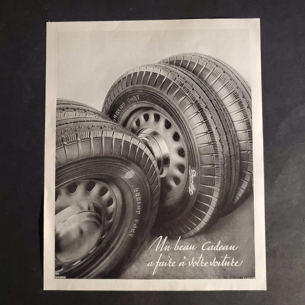 Dunlop Fort Tires Original Print Magazine Advertisement From 1938